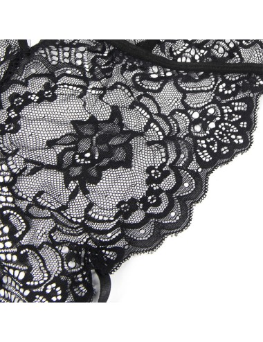 SUBBLIME - COSTUME POLIZIA BODY IN PIZZO NERO S/M