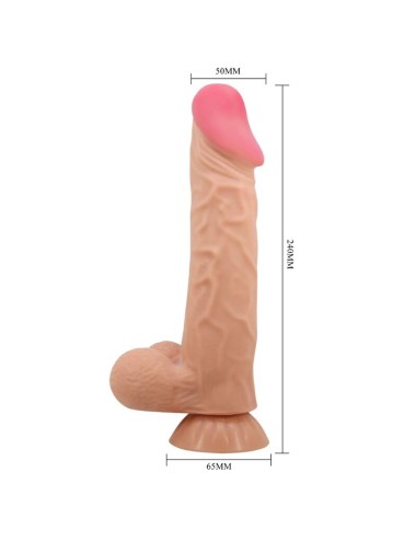 PRETTY LOVE - DILDO REALISTICO SLIDING SKIN SERIES CON VENTOSA SCORREVOLE DELLA PELLE FLESH 24 CM