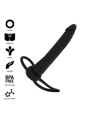 MYTHOLOGY - DILDO ANALE COBI ONYX CON ANELLO PER CAZZO E TESTICOLI 13 CM IN SILICONE