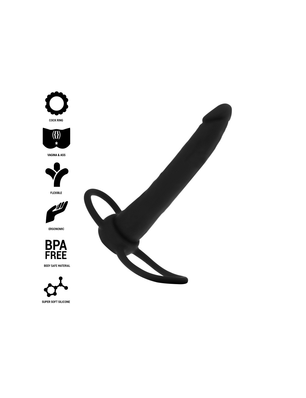 MYTHOLOGY - DILDO ANALE COBI ONYX CON ANELLO PER CAZZO E TESTICOLI 13 CM IN SILICONE MYTHOLOGY - DILDO ANALE COBI ONYX CON ANELLO PER CAZZO E TESTICOLI 13 CM IN SILICONE