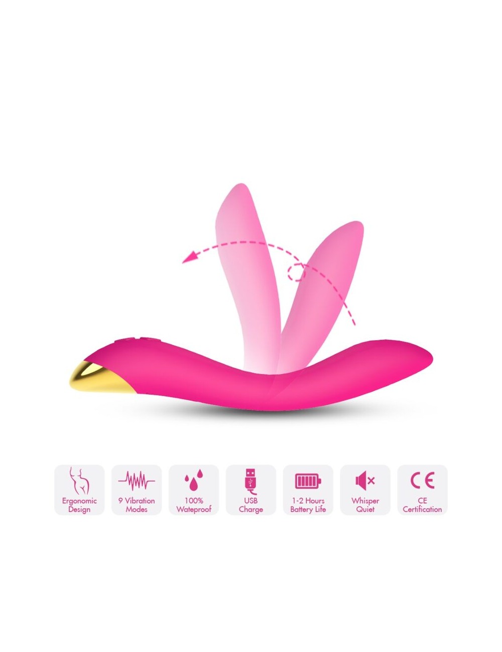 ARMONY - VIBRATORE FLAMINGO MULTIPOSIZIONE FUCSIA