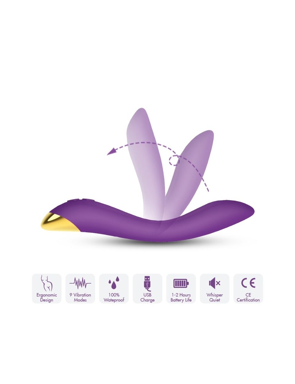 ARMONY - VIBRATORE FLAMINGO MULTIPOSIZIONE VIOLA