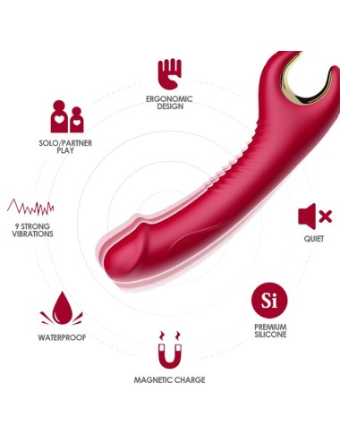 ARMONY - VIBRATORE E ROTATORE PRINCE DILDO ROSSO