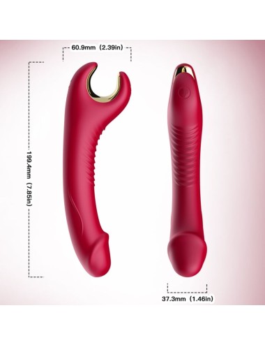 ARMONY - VIBRATORE E ROTATORE PRINCE DILDO ROSSO