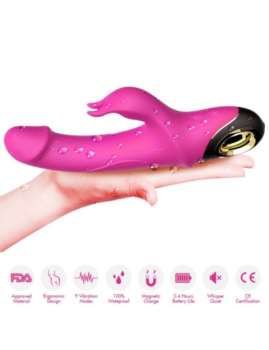 ARMONY - METEROR DILDO VIBRATORE RABBIT ROTATOR FUCSIA