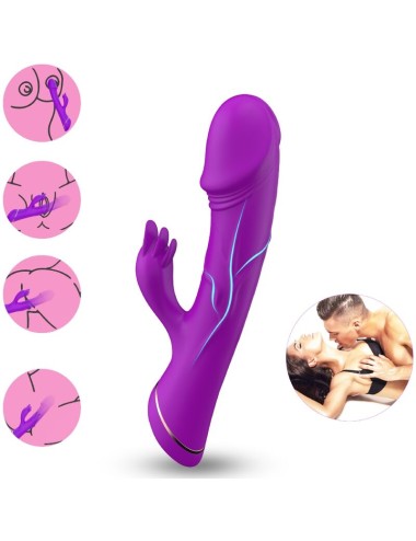 ARMONY - VIBRATORE DILDO CONIGLIO IN SILICONE VIOLA