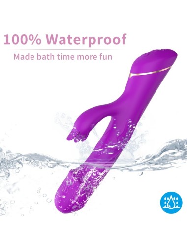 ARMONY - VIBRATORE DILDO CONIGLIO IN SILICONE VIOLA