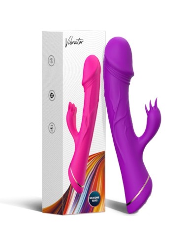 ARMONY - VIBRATORE DILDO CONIGLIO IN SILICONE VIOLA