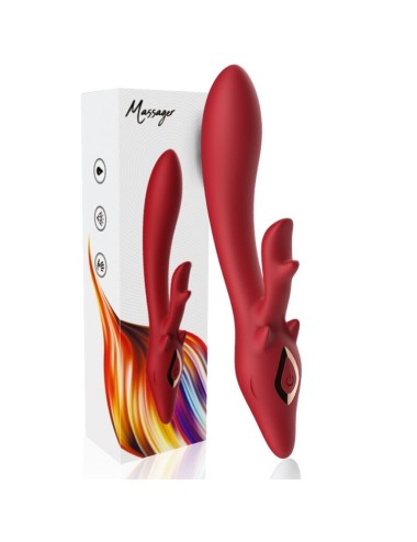 ARMONY - VIBRATORE ELK RABBIT CURVO ROSSO