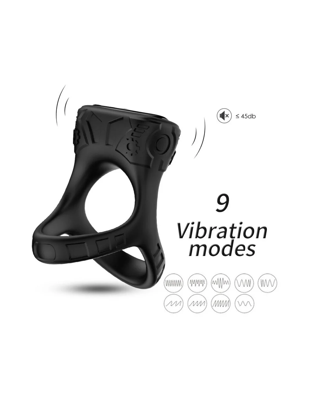 ARMONY - ANELLO VIBRATORE E MULTIPOSIZIONE NERO ARMONY - ANELLO VIBRATORE E MULTIPOSIZIONE NERO