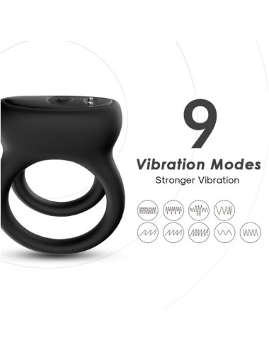 ARMONY - VIBRATORE DOPPIO ANELLO NERO