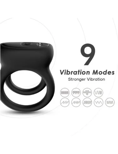ARMONY - VIBRATORE DOPPIO ANELLO NERO