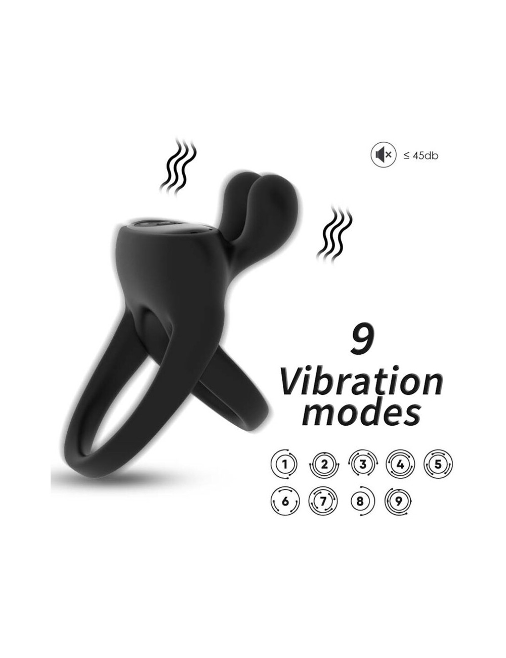 ARMONY - ANELLO VIBRATORE RABBIT NERO ARMONY - ANELLO VIBRATORE RABBIT NERO