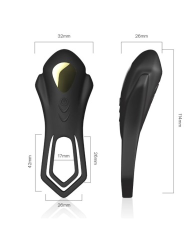 ARMONY - TELECOMANDO VIBRATORE ROADSTER DOPPIO ANELLO NERO
