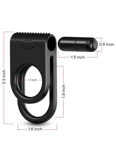 ARMONY - TWINS DOPPIO ANELLO VIBRATORE PER COPPIA NERO