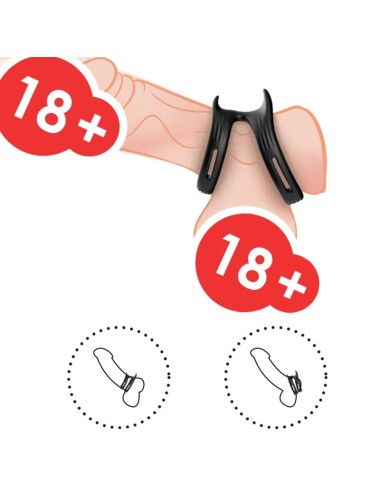 ARMONY - ANELLO DOPPIO ELASTICO DUALRING NERO
