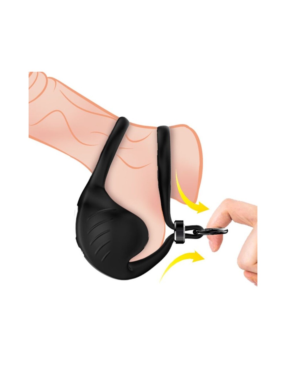 ARMONY - ANELLO VIBRATORE MANTA SCROTO NERO