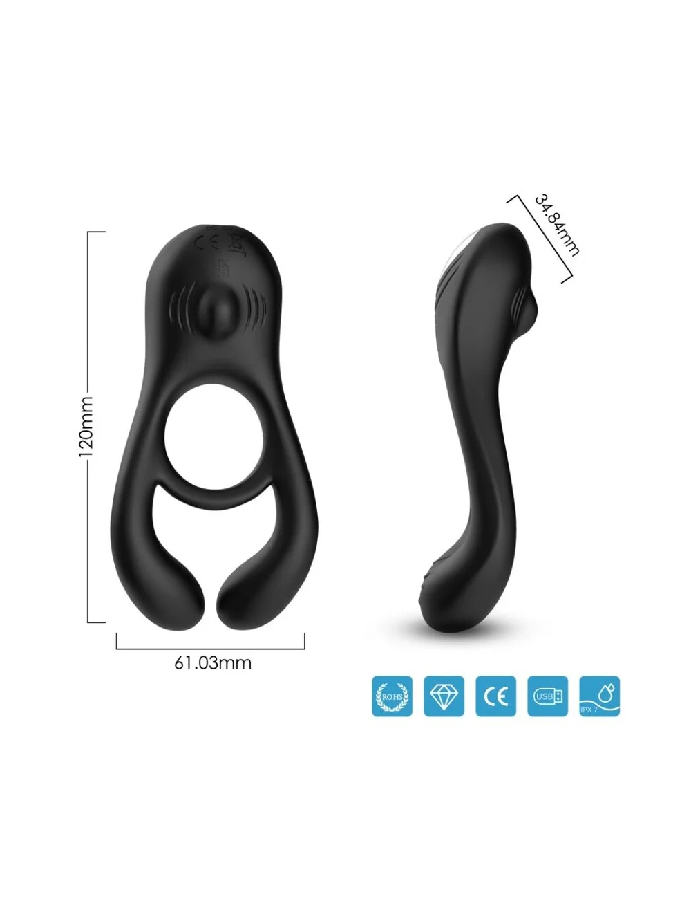 ARMONY - ANELLO VIBRATORE DOPPIO VEYRON GIOCATTOLO PER COPPIA NERO ARMONY - ANELLO VIBRATORE DOPPIO VEYRON GIOCATTOLO PER COPPIA NERO