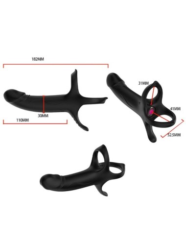 ARMONY - DILDO CON ANELLO E VIBRATORE TELECOMANDO NERO