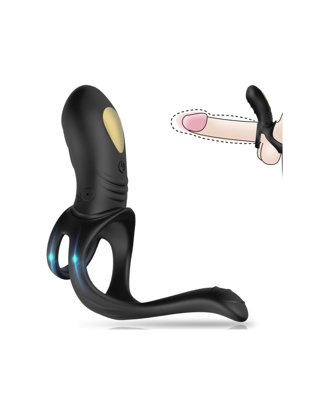 ARMONY - ANELLO VIBRATORE JOY JUMPER PER COPPIA E PLUG ANALE NERO ARMONY - ANELLO VIBRATORE JOY JUMPER PER COPPIA E PLUG ANALE NERO
