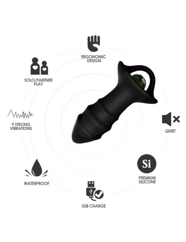 ARMONY - VIBRATORE A DITA KYLIN E TELECOMANDO CON PRESA ANALE NERO
