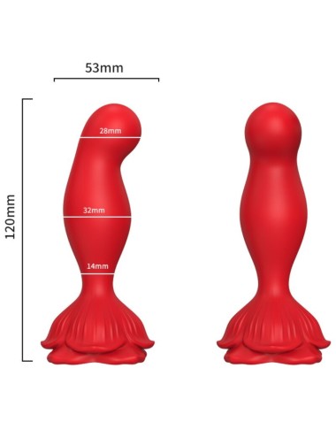 ARMONY - VIBRATORE ROSA E TELECOMANDO PLUG ANALE ROSSO
