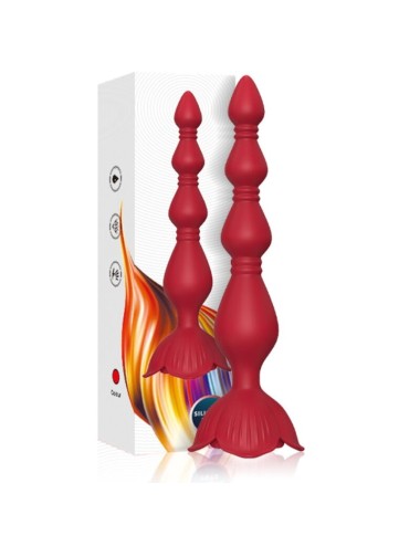 ARMONY - PAGODA VIBRATORE ROSA E PLUG ANALE ROSSO