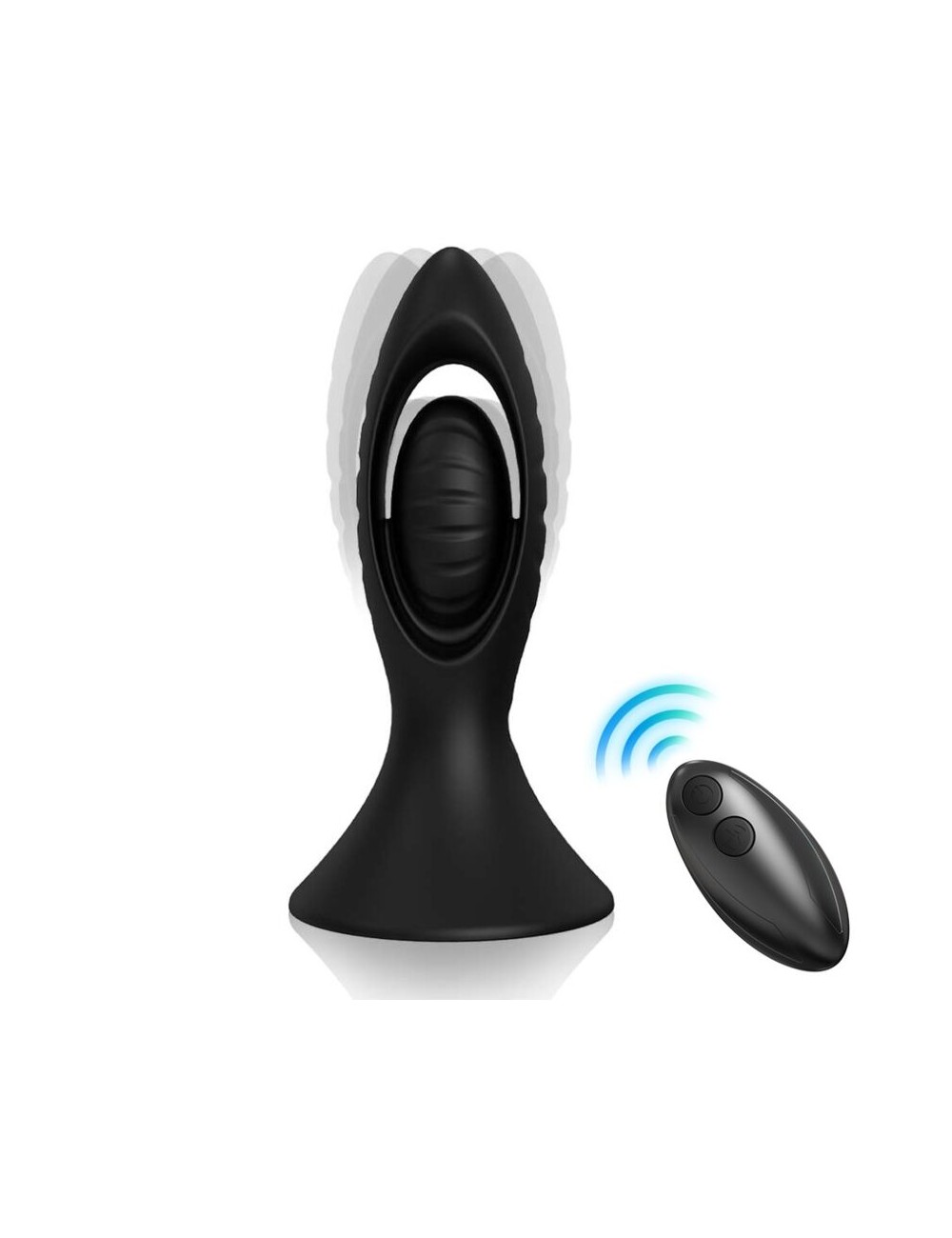 ARMONY - VIBRATORE E PLUG ANALE IN SILICONE NERO