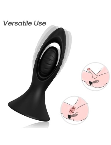 ARMONY - VIBRATORE E PLUG ANALE IN SILICONE NERO