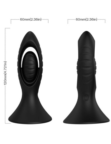 ARMONY - VIBRATORE E PLUG ANALE IN SILICONE NERO
