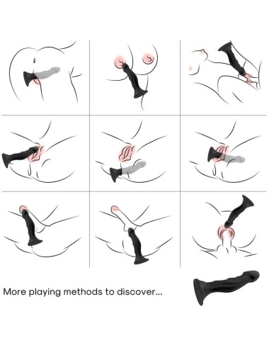 ARMONY - VIBRATORE DILDO E TELECOMANDO PLUG ANALE NERO
