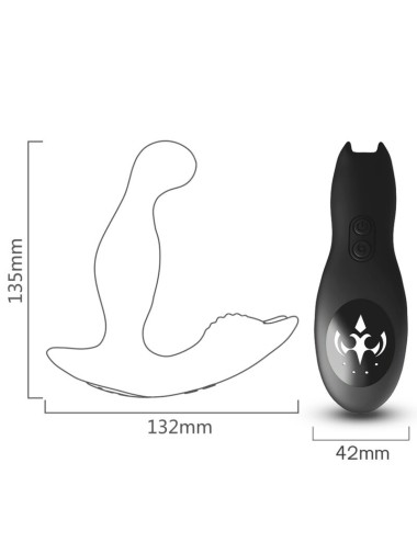 ARMONY - BAT KING VIBRATORE ROTATORE ANALE DELLA PROSTATA TELECOMANDO NERO