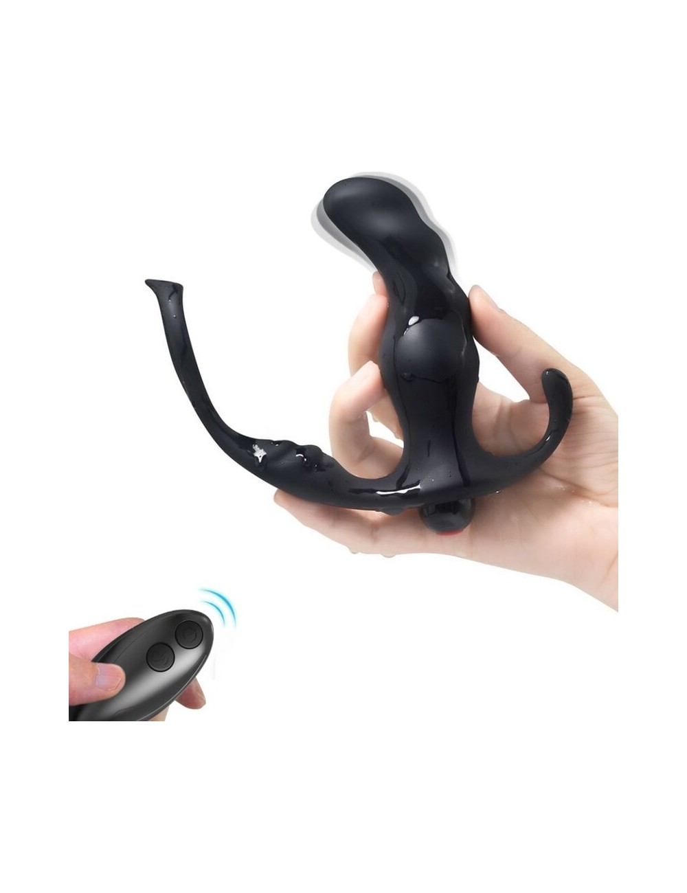 ARMONY - VIBRATORE ANALE PROSTATA KNIGHT E TELECOMANDO ANELLO NERO