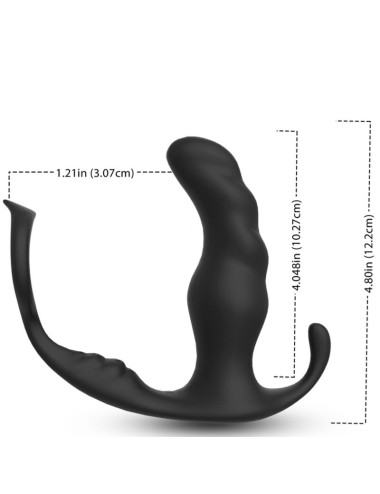 ARMONY - VIBRATORE ANALE PROSTATA KNIGHT E TELECOMANDO ANELLO NERO