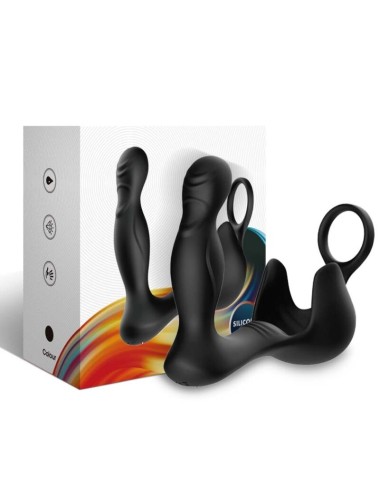 ARMONY - VIBRATORE SURROUND ANALE E STIMOLATORE TESTICOLO E ANELLO TELECOMANDO NERO
