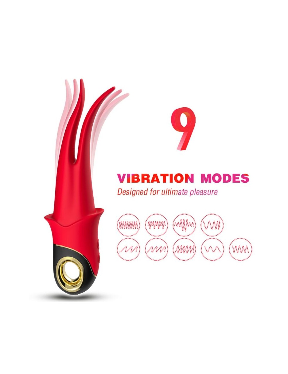 ARMONY - VIBRATORE OMBRA DOPPIA TESTA ROSSO ARMONY - VIBRATORE OMBRA DOPPIA TESTA ROSSO