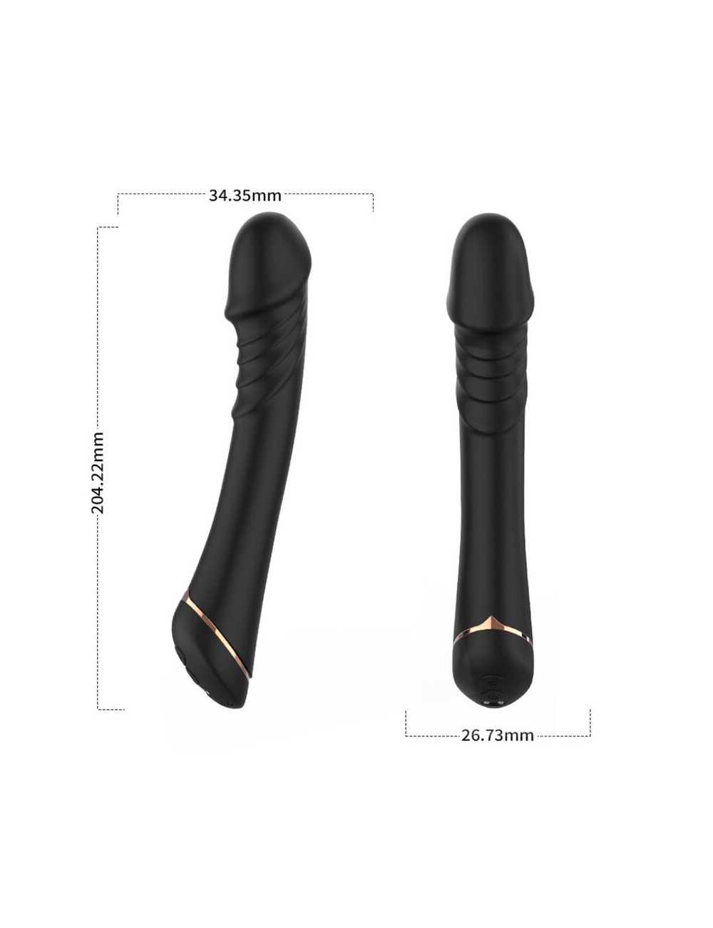 ARMONY - VIBRATORE DILDO IN SILICONE NERO