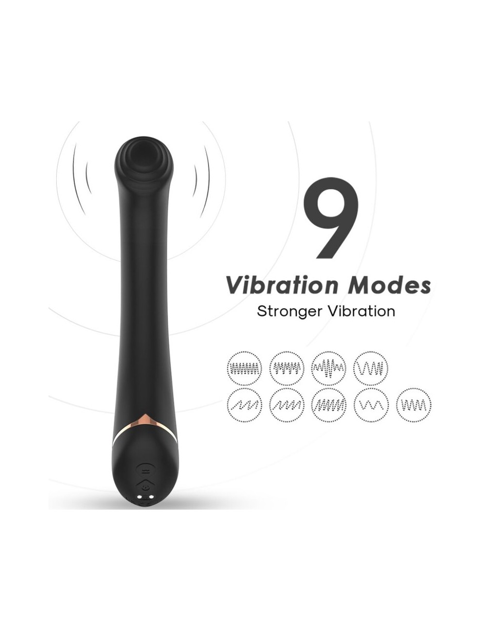 ARMONY - VIBRATORE FALT TESTA IN SILICONE NERO