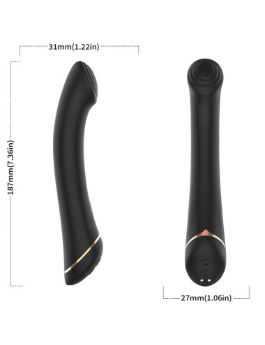 ARMONY - VIBRATORE FALT TESTA IN SILICONE NERO