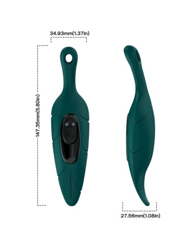 ARMONY - STIMOLATORE E VIBRATORE VERDE FOGLIA