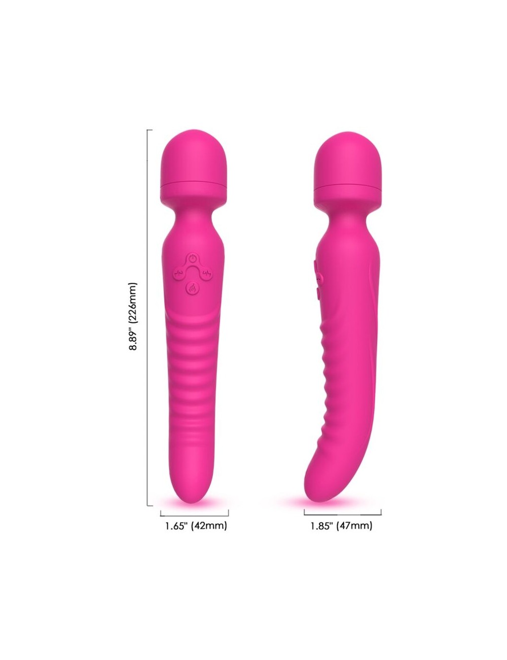 ARMONY - MISSION MASSAGGIATORE E VIBRATORE EFFETTO CALORE FUCSIA