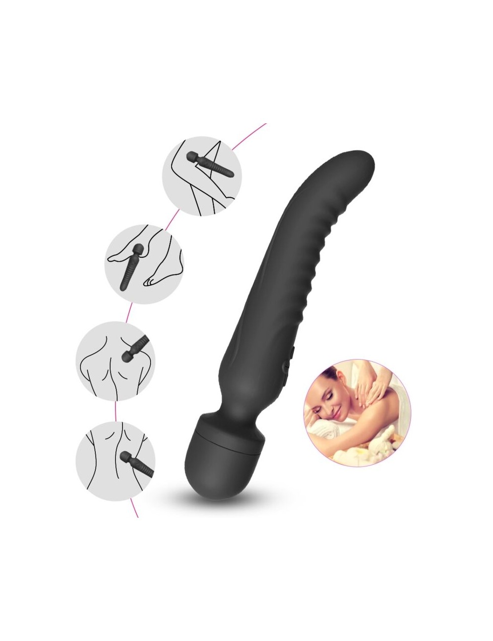 ARMONY - MASSAGGIATORE E VIBRATORE MISSION EFFETTO CALORE NERO