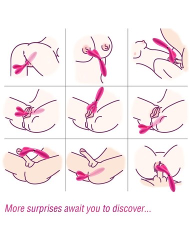 ARMONY - MASSAGGIATORE E VIBRATORE A Y-WAND DOPPIA TESTA FUCSIA