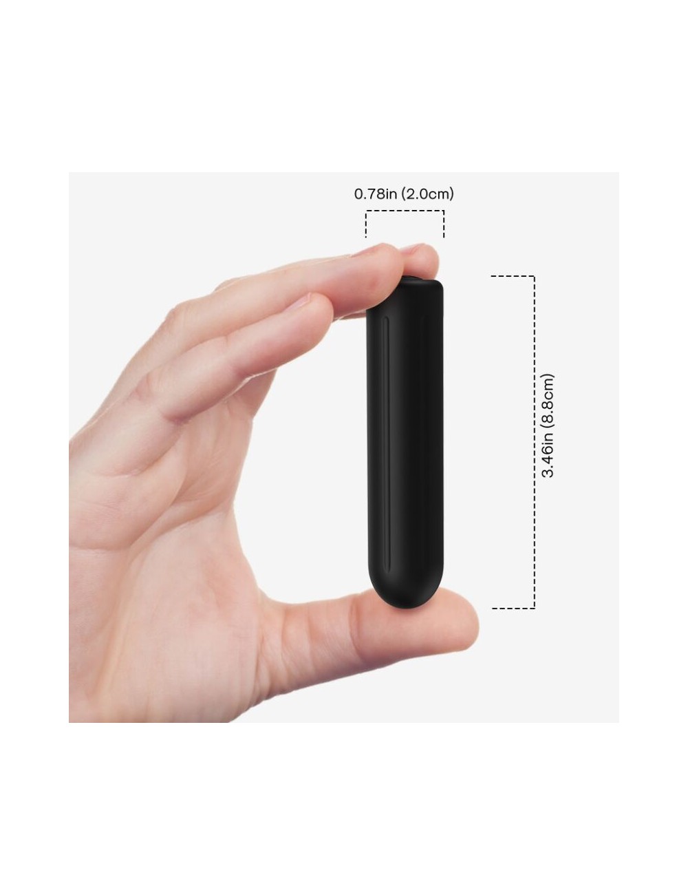 ARMONY - PROIETTILE VIBRATORE TESTATA NERA 2 CM x 8.8 CM ARMONY - PROIETTILE VIBRATORE TESTATA NERA 2 CM x 8.8 CM