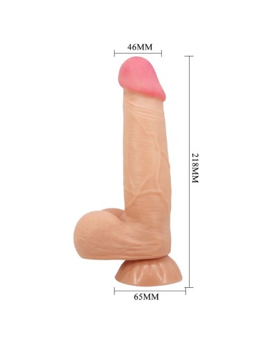 PRETTY LOVE - DILDO REALISTICO SLIDING SKIN SERIES CON VENTOSA SCORREVOLE DELLA PELLE FLESH 21,8 CM