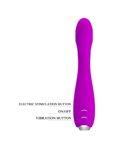 PRETTY LOVE - VIBRATORE ELETTROSHOCK RICARICABILE HECTOR IMPERMEABILE VIOLA