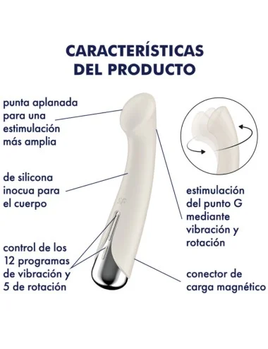 SATISFYER - SPINNING G-SPORT 1 VIBRATORE ROTATORE BEIGE