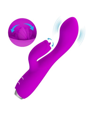 PRETTY LOVE - VIBRATORE RICARICABILE GLORIA RABBIT-VIOLA IMPERMEABILE