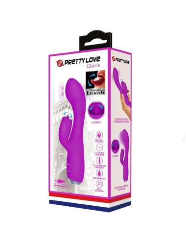 PRETTY LOVE - VIBRATORE RICARICABILE GLORIA RABBIT-VIOLA IMPERMEABILE