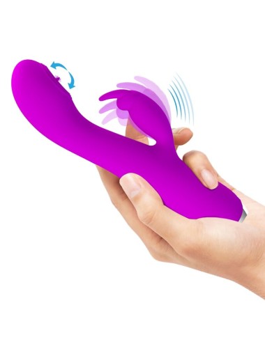 PRETTY LOVE - VIBRATORE RICARICABILE RACHEL CON VENTOSA VIOLA
